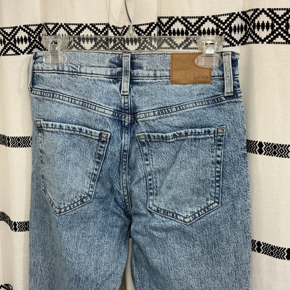 Aeropostale Women's Size 2S High Rise Flare Jeans Distressed Light Wash - Picture 5 of 7